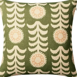 Alok Kuddfodral 50x50 cm, Light Beige / Cactus Green / Rose