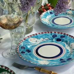 Amalfi collection dinner plate, turquoise