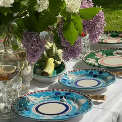 Amalfi collection dinner plate, turquoise