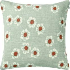Amina Kuddfodral 50x50 cm, Aqua / Apricot Orange