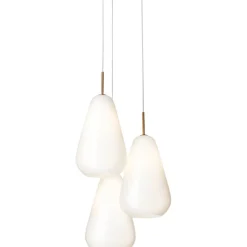 Anoli 3 Ljuskrona, Nordic Gold / Opal