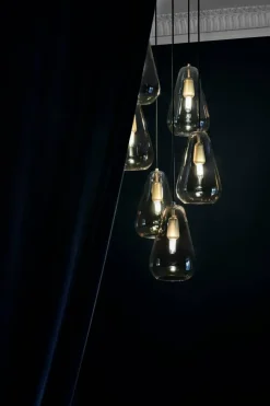 Anoli 6 Ljuskrona, Nordic Gold / Guld