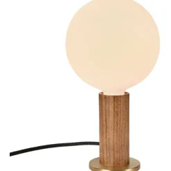 Knuckle Bordslampa Med Sphere IV Ljuskälla, Valnöt